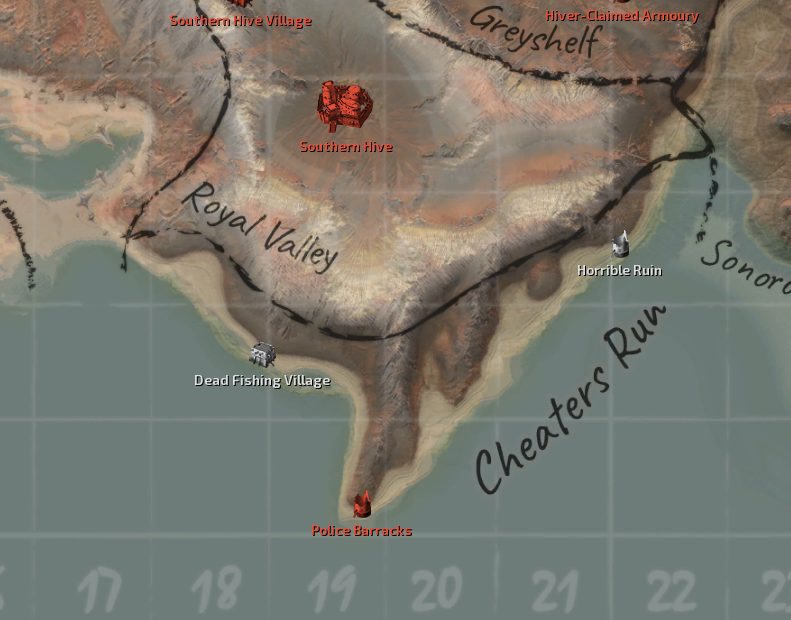 Cheaters Run Map Locations